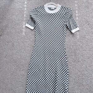 Abercrombie & Fitch Black and White Checkered Mini Dress